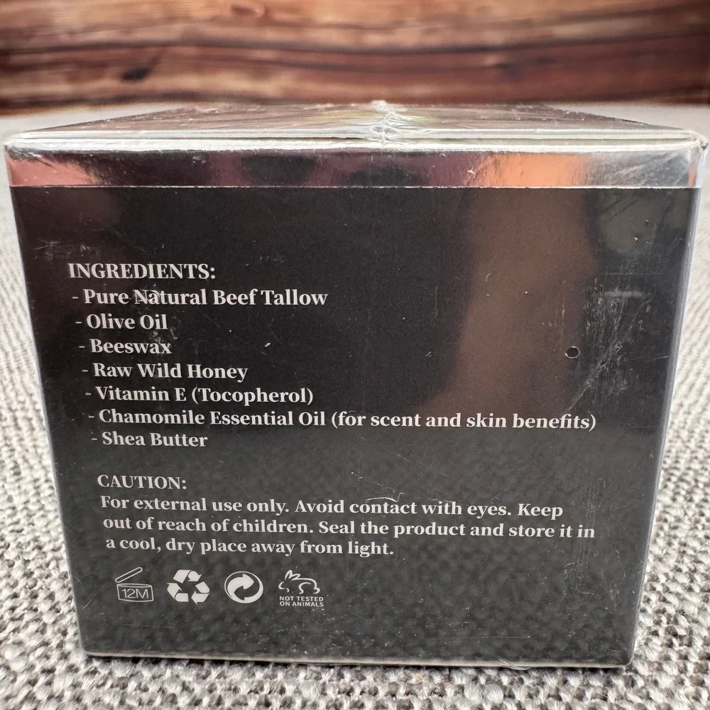 Jade Outlet Tallow Balm Chamomile 2oz Grass Fed Beef Tallow Honey Exp 4/2028